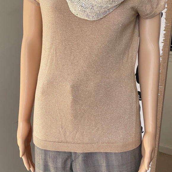 Express Gold Metallic Top Size Large - Picture 2 of 6